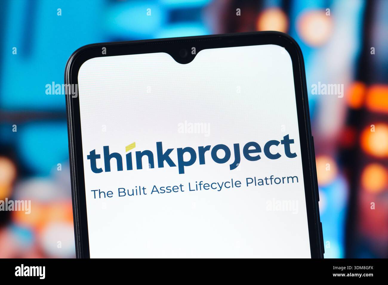 In this photo illustration, the Thinkproject (Think Project) logo is ...