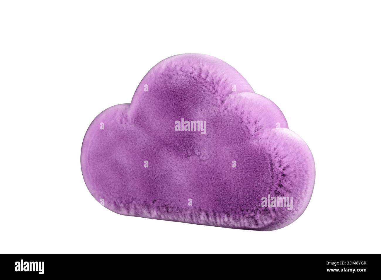Soft purple cloud on a white background. 3d rendering Stock Photo