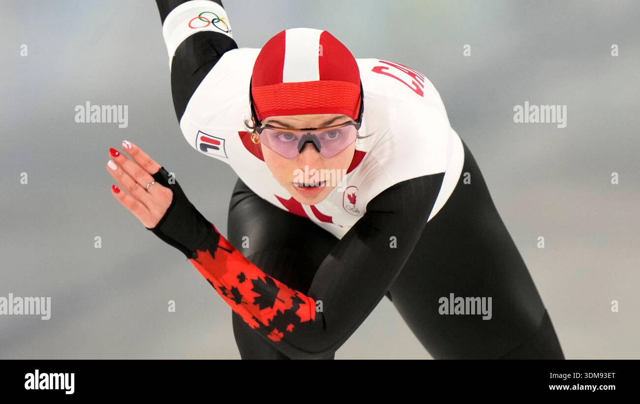 Rose Laliberte-Roy of Canada competes during the women's 1500m speed ...