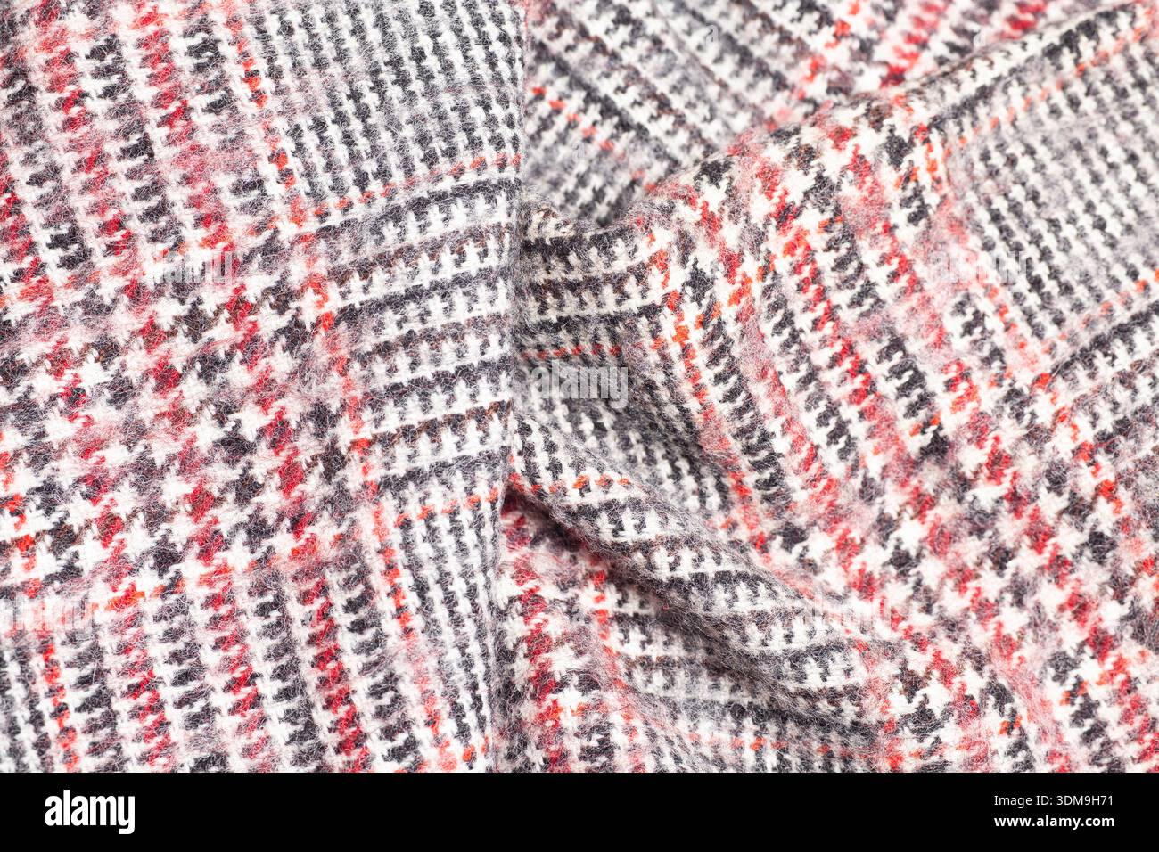 tweed woolen fabric texture background Stock Photo