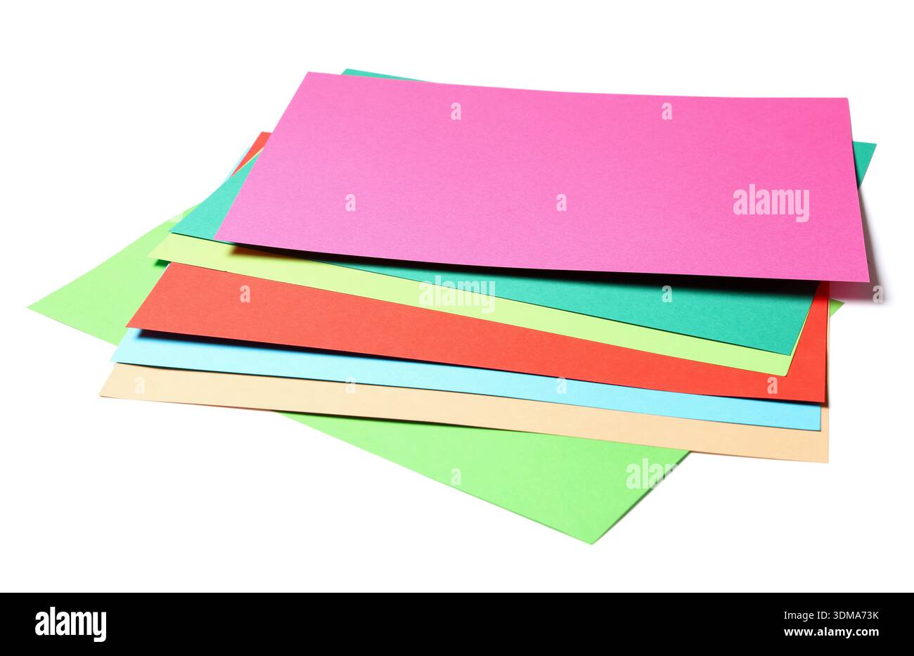 Colorful sheets of paper on white background Stock Photo