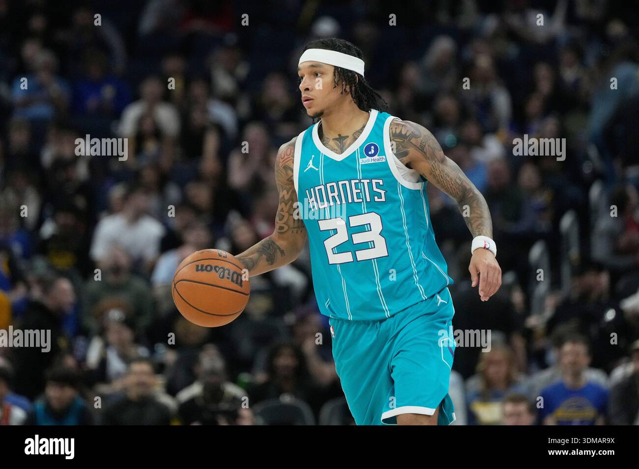Tree Mann Charlotte Hornets guard Tre Mann (23) during an NBA basketball game ...