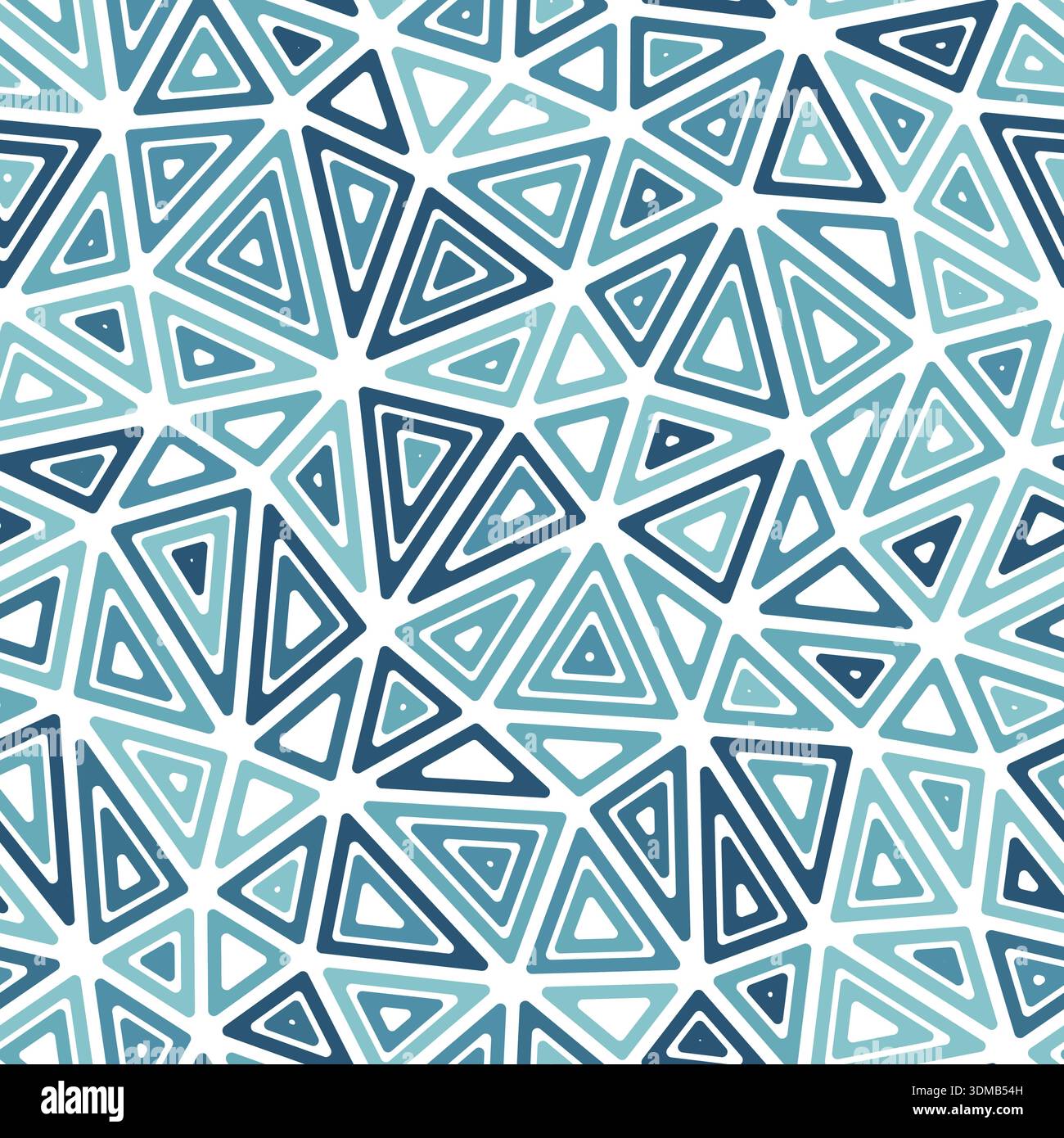 Abstract template background. Multiple repeated inner triangles. Medium triangle size. Mono-tone colored style. Seamless pattern. Stock Vector