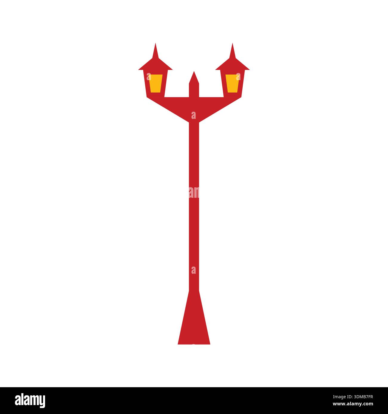 Street lighting flat style icon. Vector illustration Stock Vector