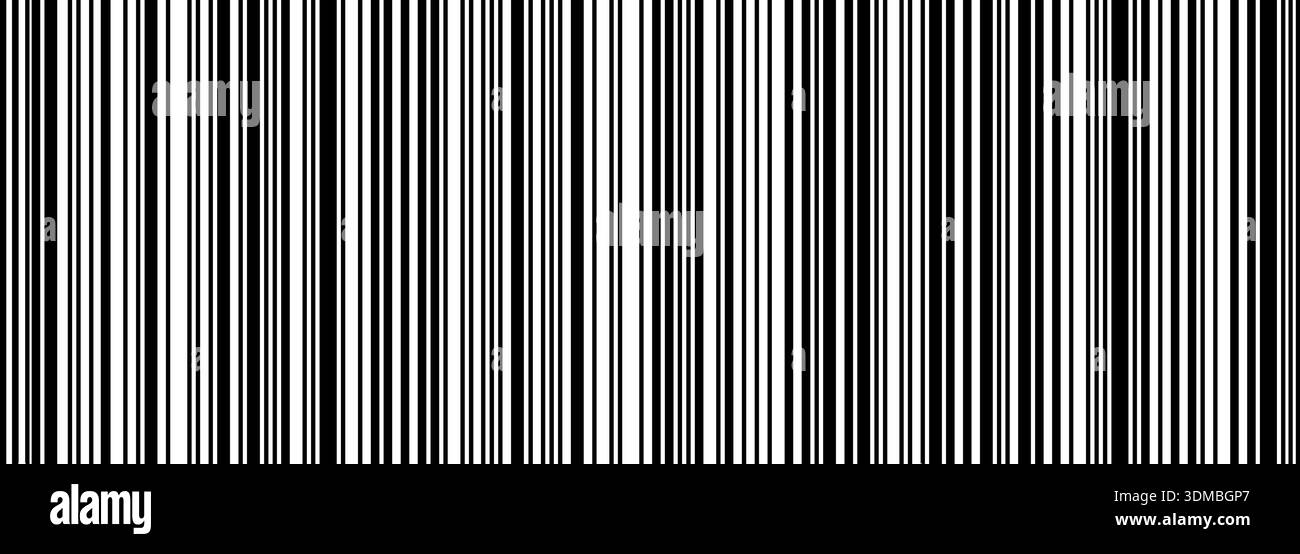 Black and white barcode strips pattern form abstract linear vector background Stock Vector