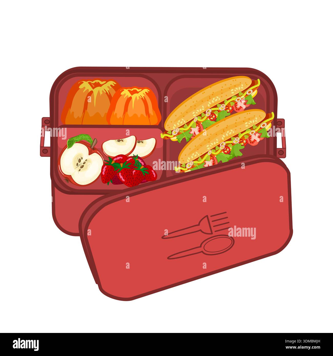 Plastic sandwich lunch box Stock Vector Images - Alamy