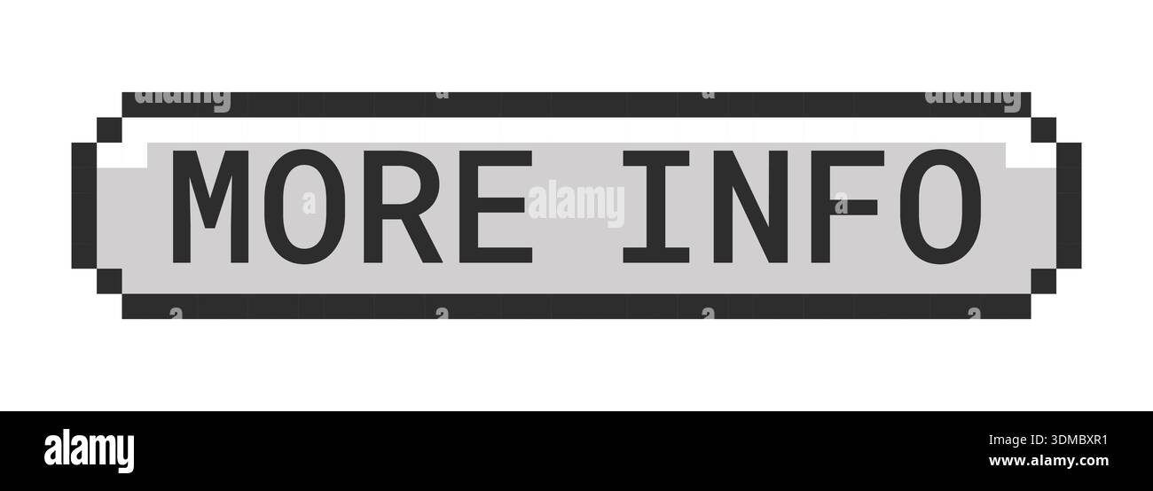 Get started monochrome pixel art button Stock Vector
