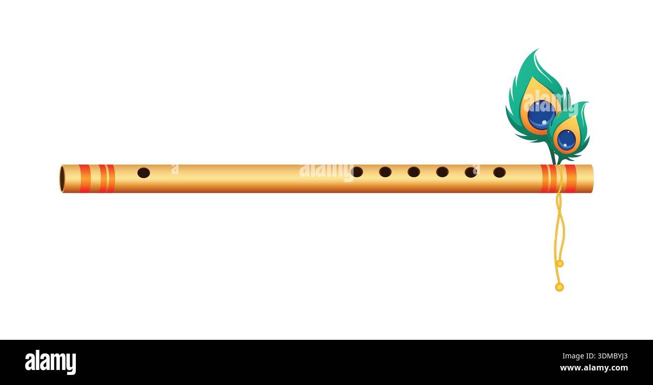Krishna flute feather hi-res stock photography and images - Alamy