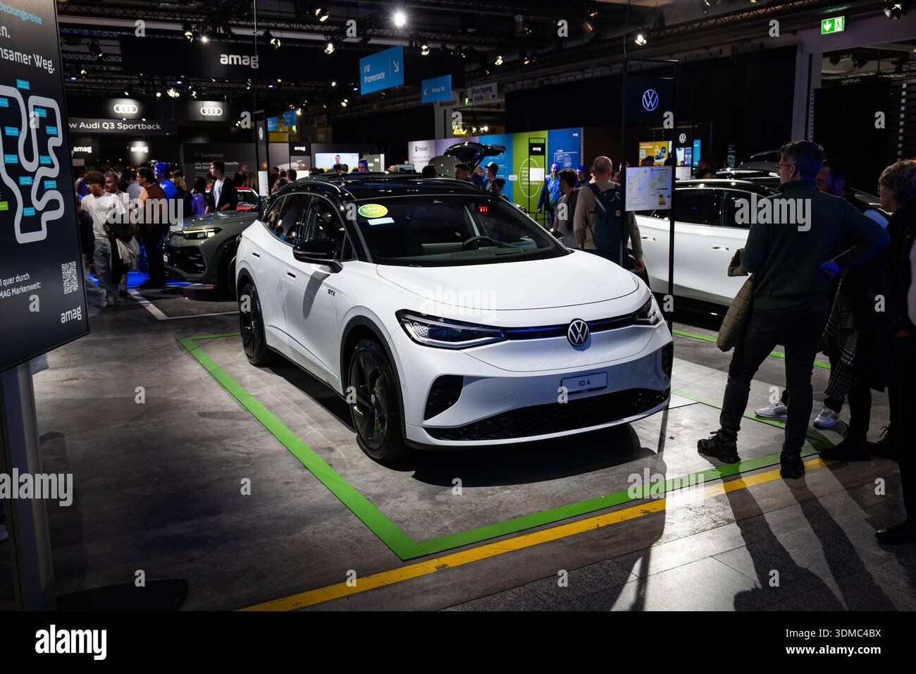 Aut View Zurich Auto Show, Switzerland, October 31, 2025. Front view of the ...