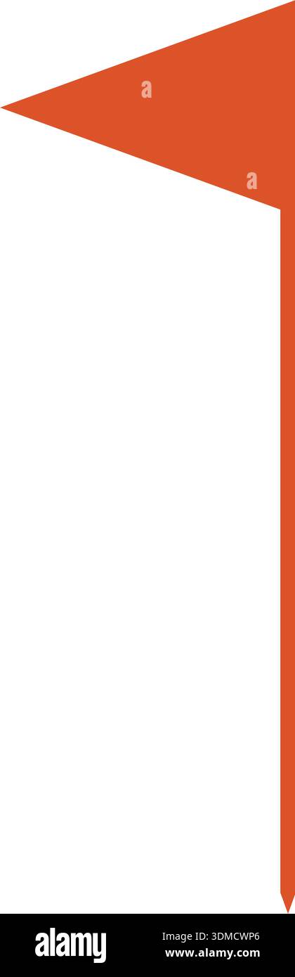 A red flag is on a white background Stock Vector