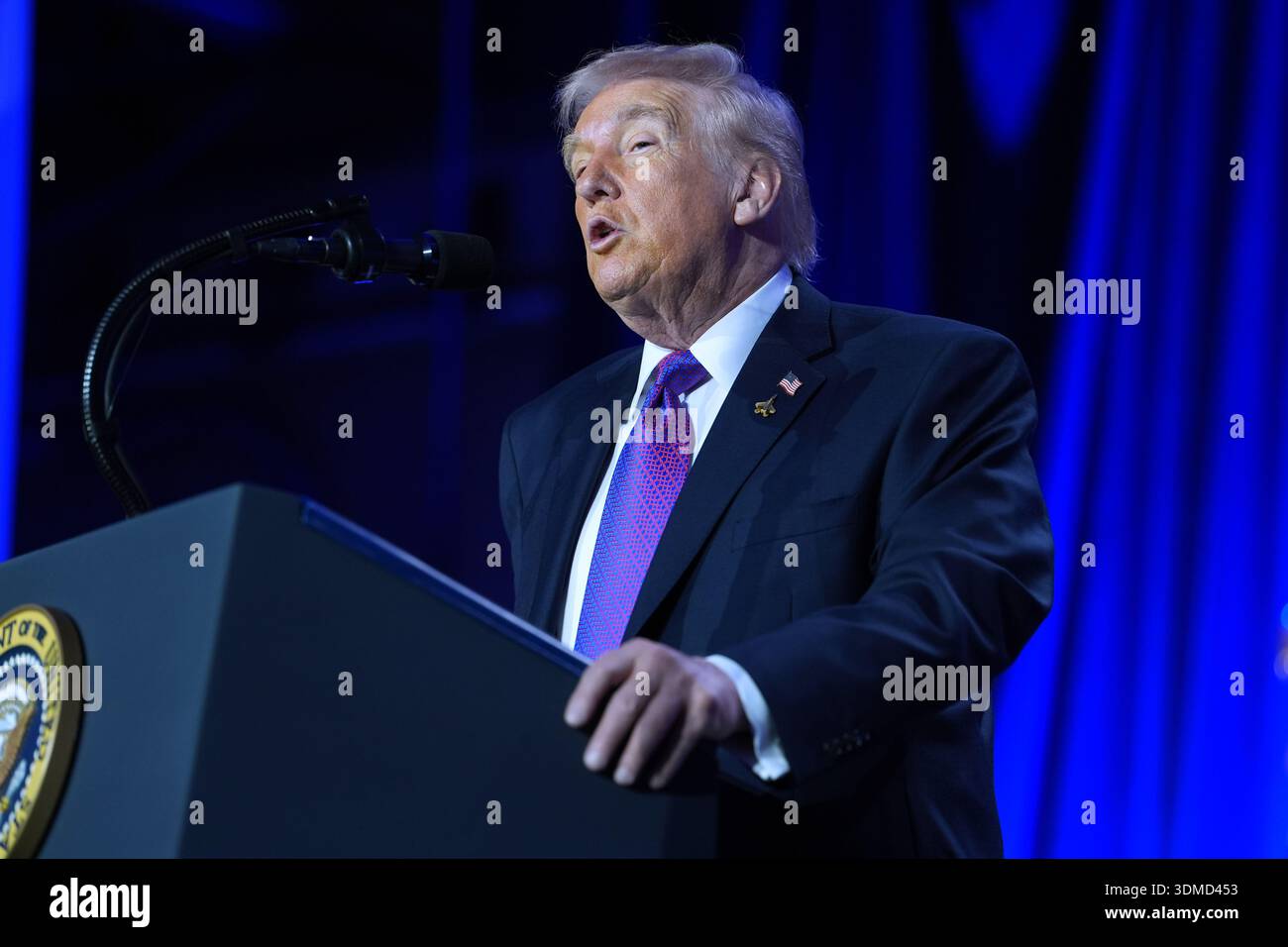 President Donald Trump speaks during the National Prayer Breakfast ...