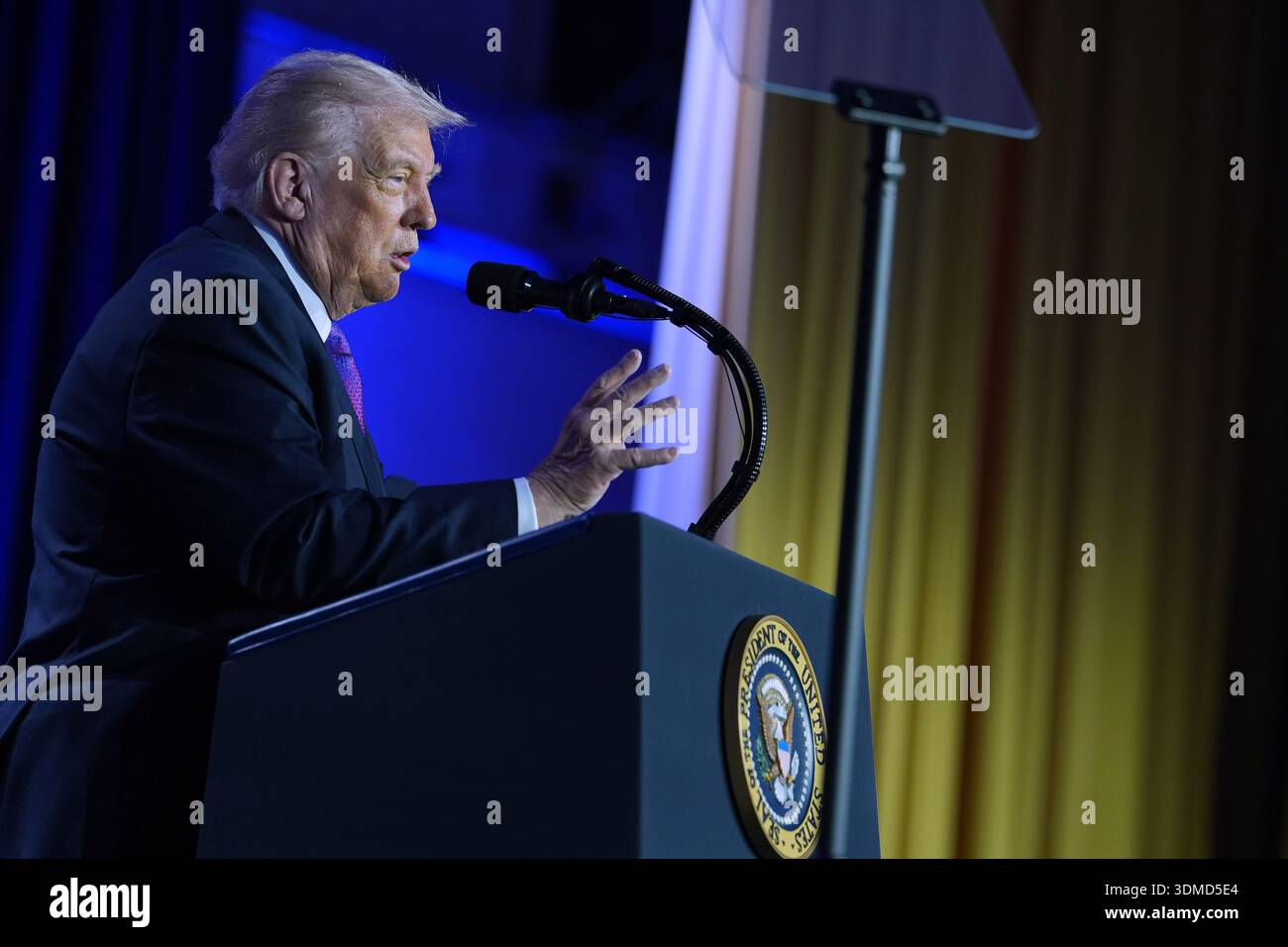 President Donald Trump speaks during the National Prayer Breakfast ...