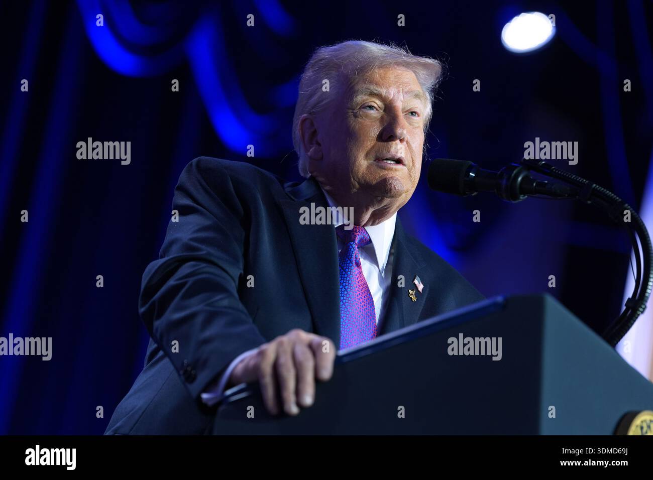 President Donald Trump speaks during the National Prayer Breakfast ...