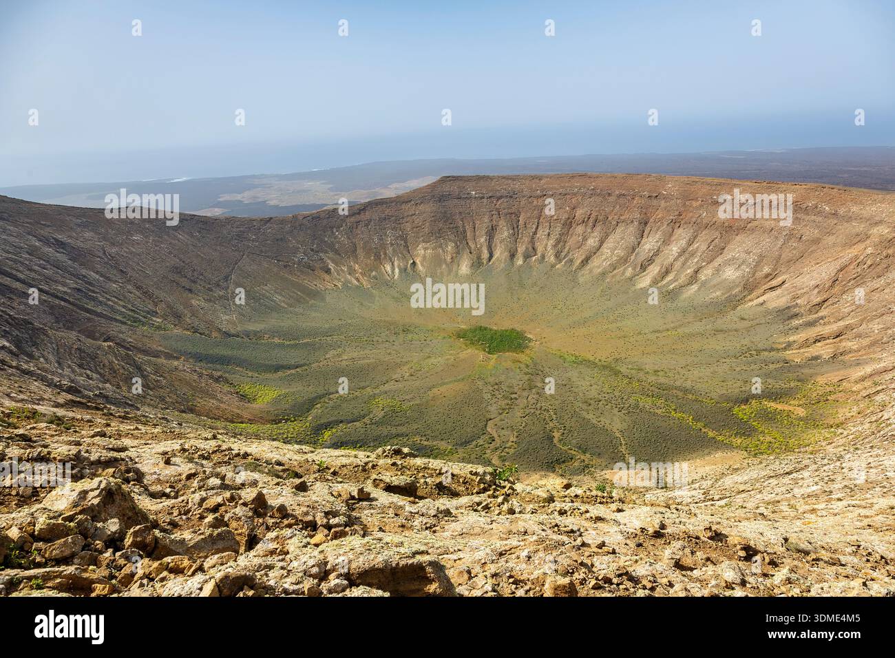 Caldera Blanca, Lanzarote, Canary Islands, Spain Stock Photo