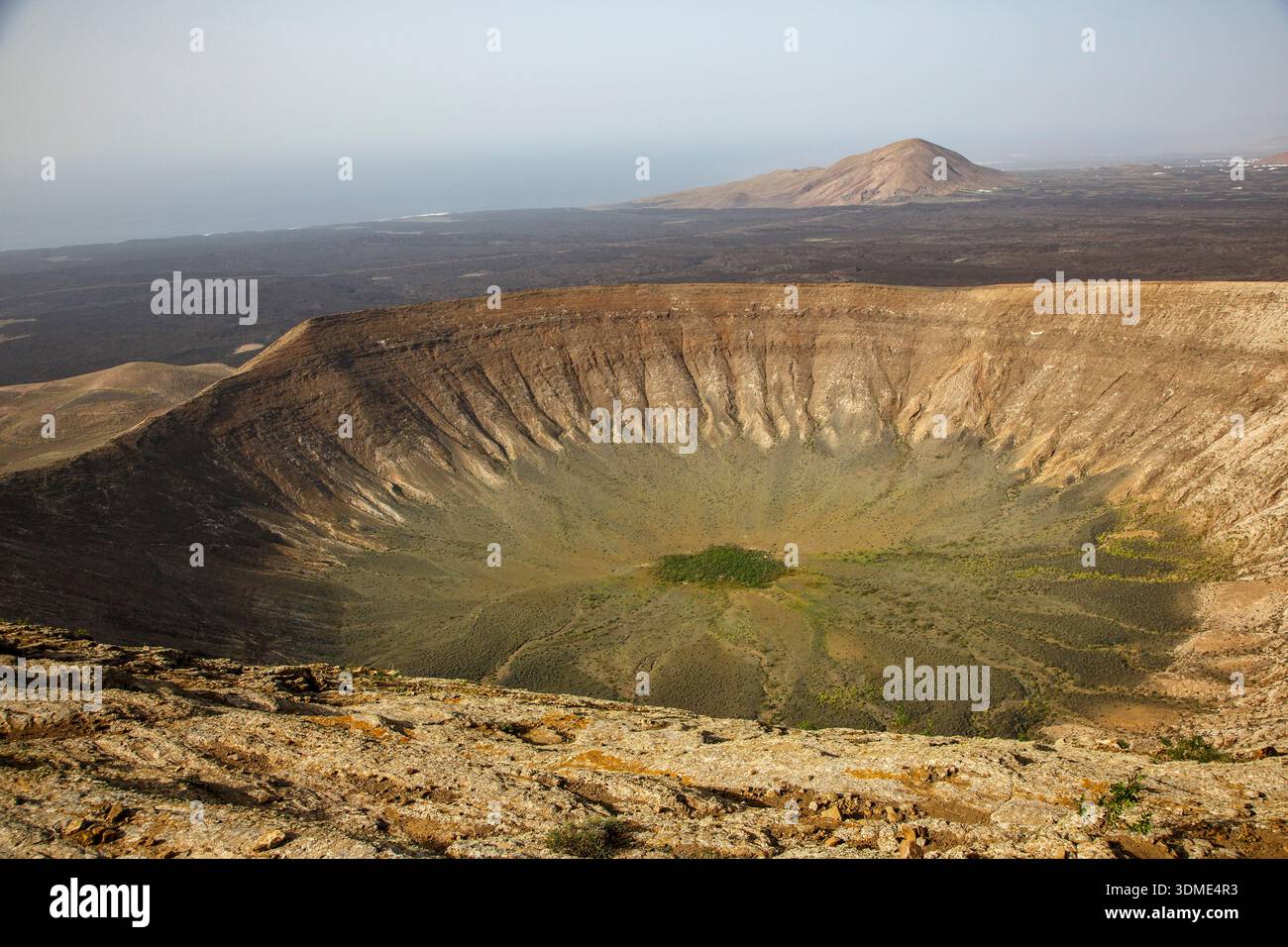 Caldera Blanca, Lanzarote, Canary Islands, Spain Stock Photo