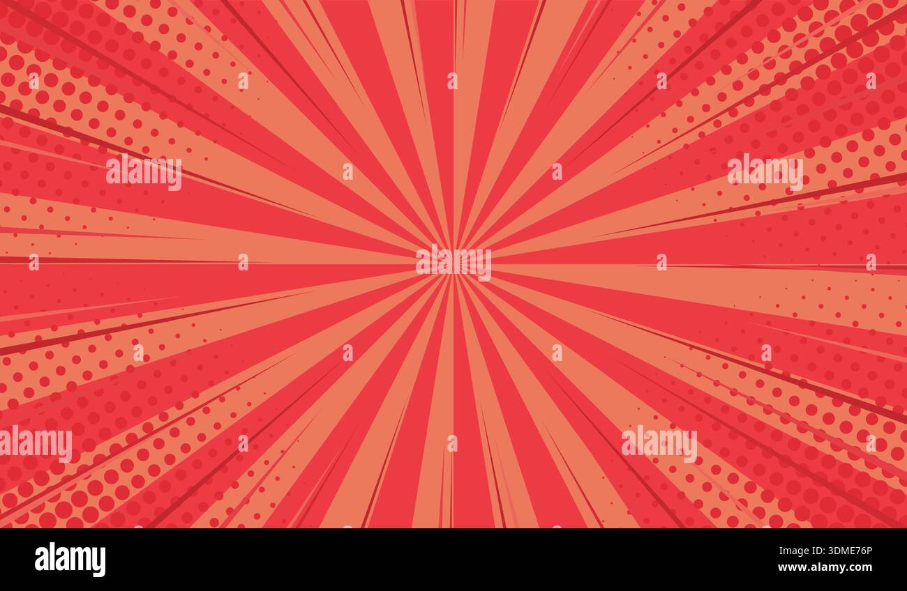 Red and orange background from comics. Stock Vector
