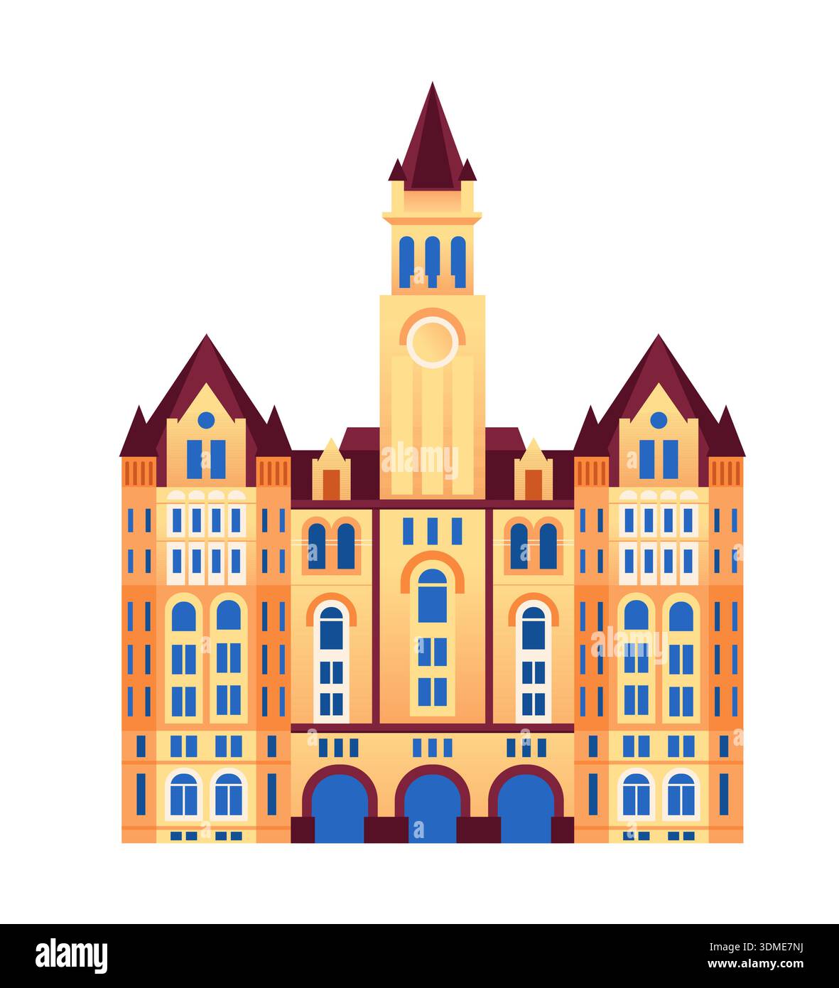 Old post office tower Stock Vector Images - Alamy