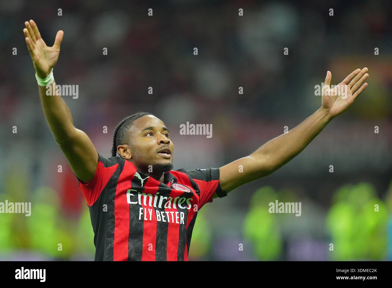 AC Milan's Christopher Nkunku celebrates after scoring 2-0 during the ...
