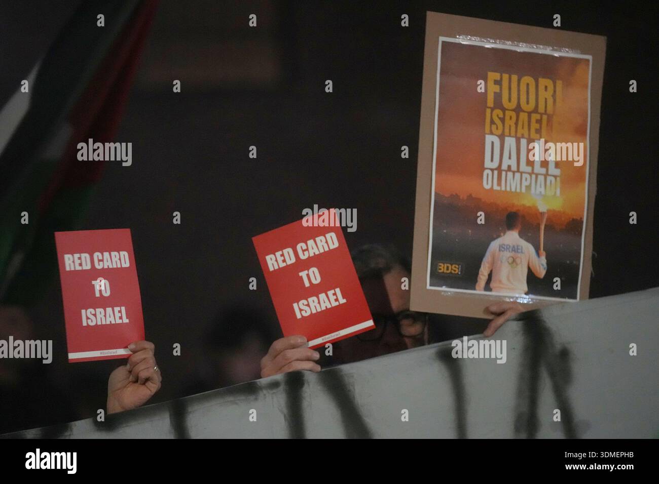 Protesters demonstrate against Israel's participation in the Olympic ...
