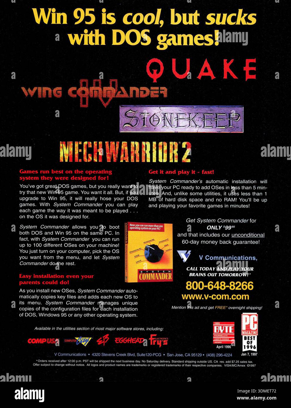 1998 software System Commander ad, which helps users manage different ...