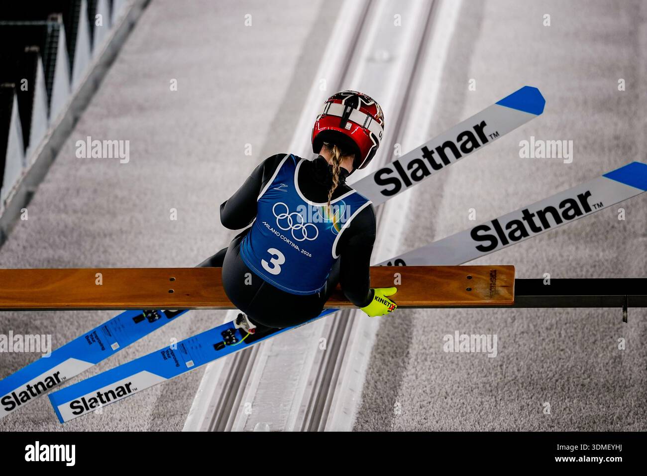 Natalie Eilers, of Canada, takes position on the ramp for a jump during ...