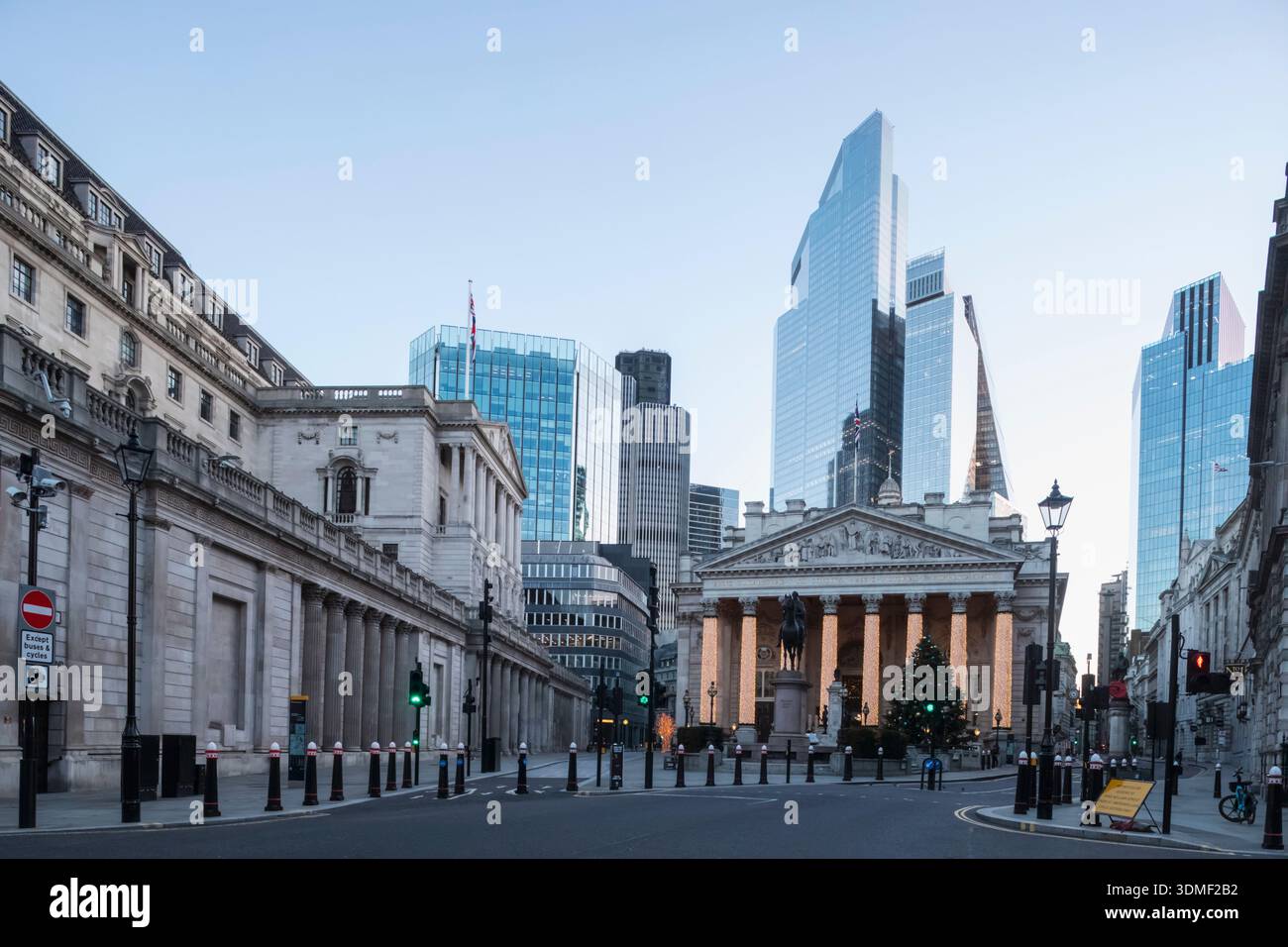 England, London, Empty City of London Skyline Stock Photo