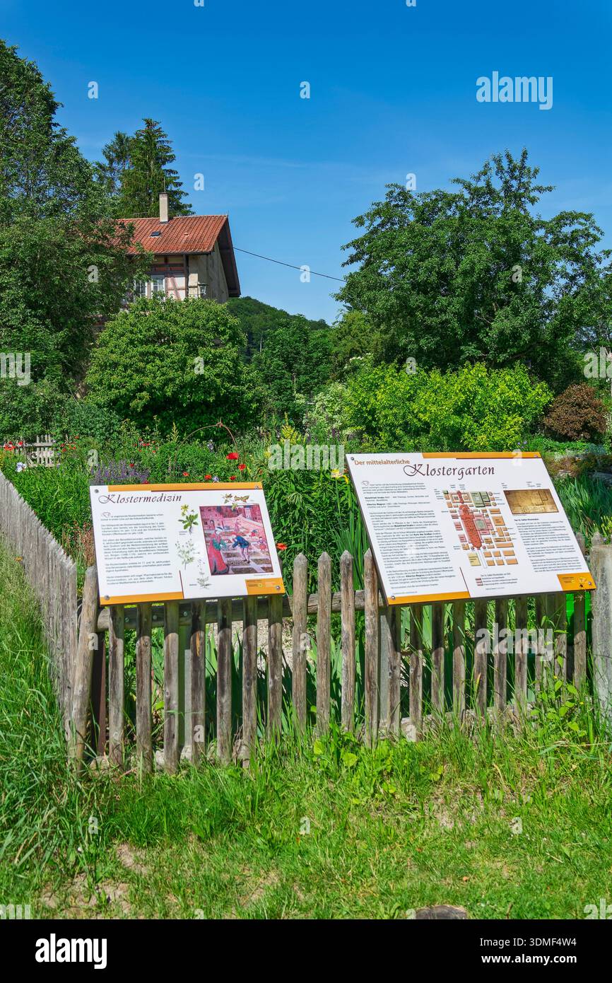 Gomadingen - Offenhausern, monastery garden in the Gestütshof, the former Offenhausen monastery. Stock Photo