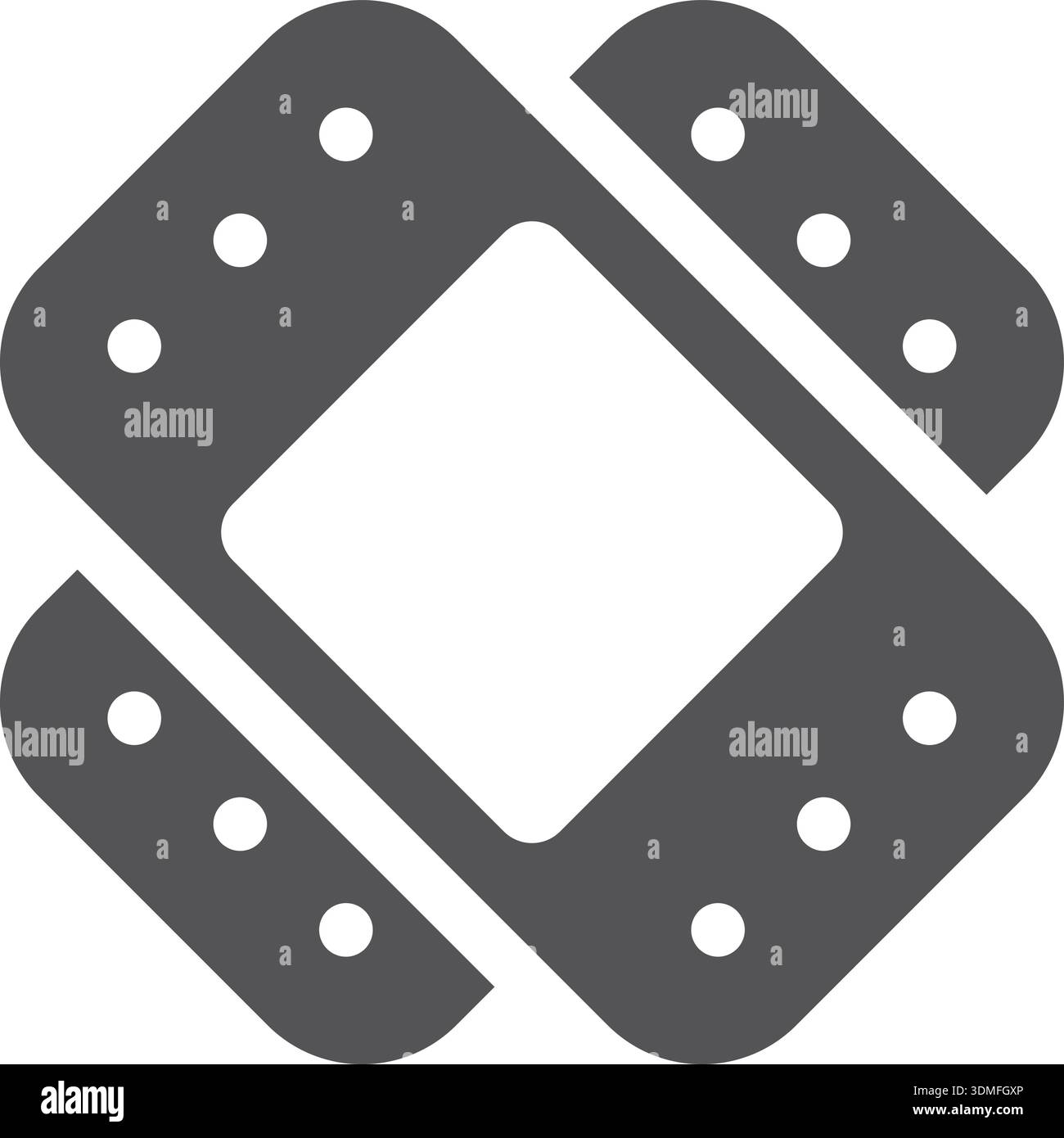 Plaster cross. First medical aid black icon Stock Vector Image & Art ...