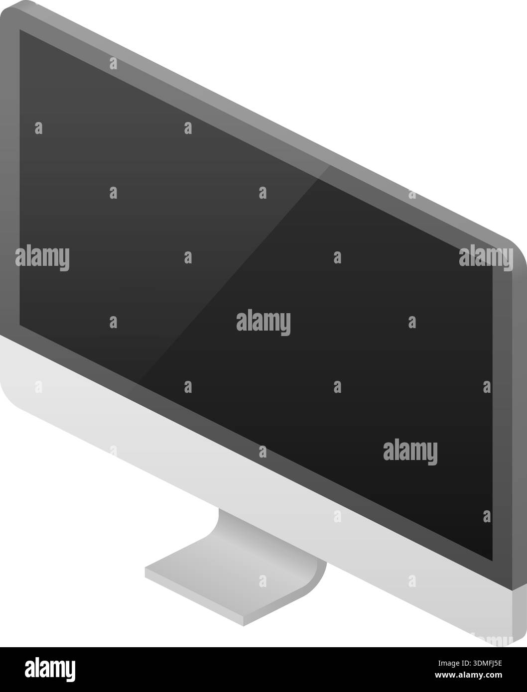 Monitor isometric icon. Computer display empty screen Stock Vector