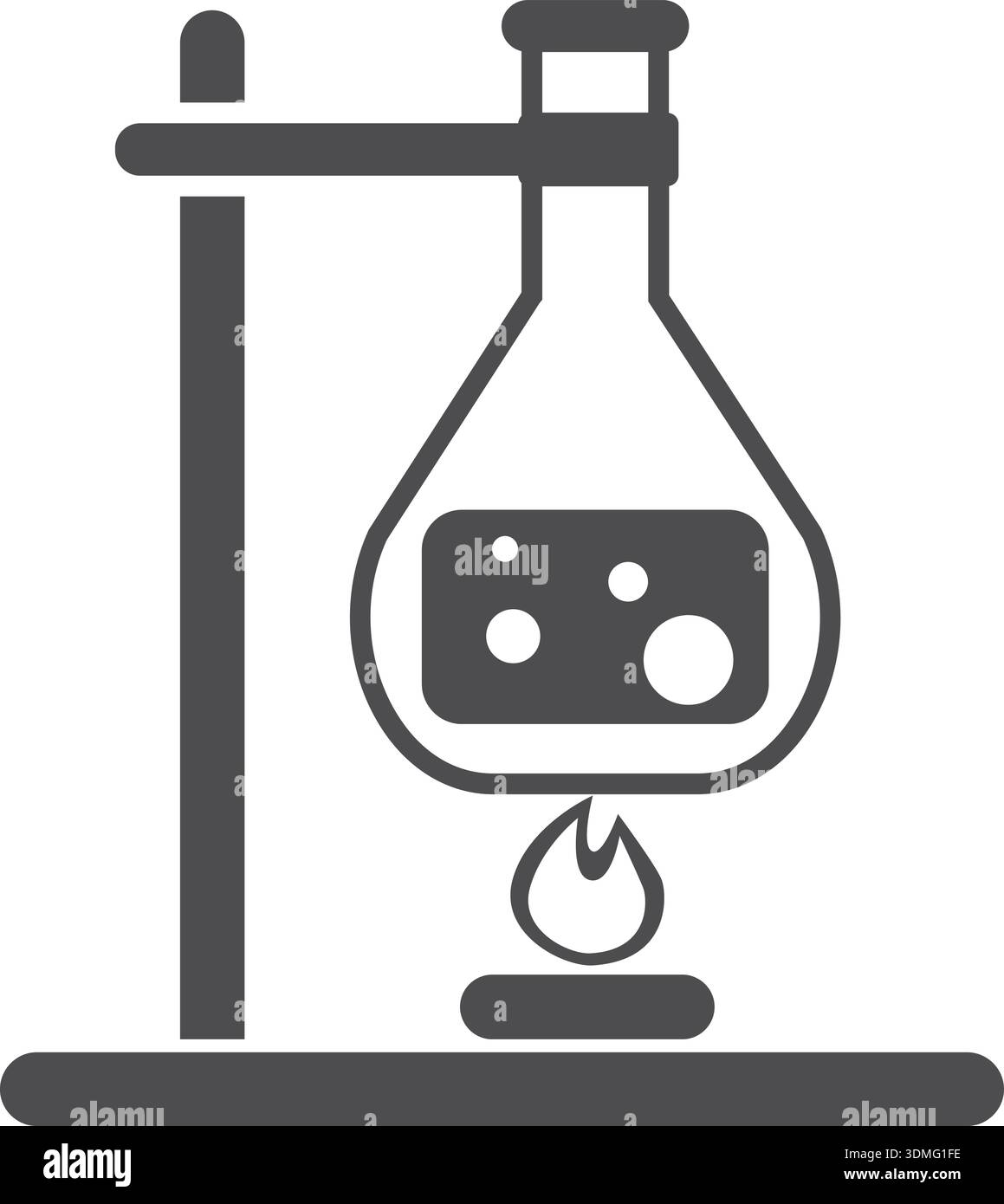Evaporation black icon. Purification chemical reaction symbol Stock ...