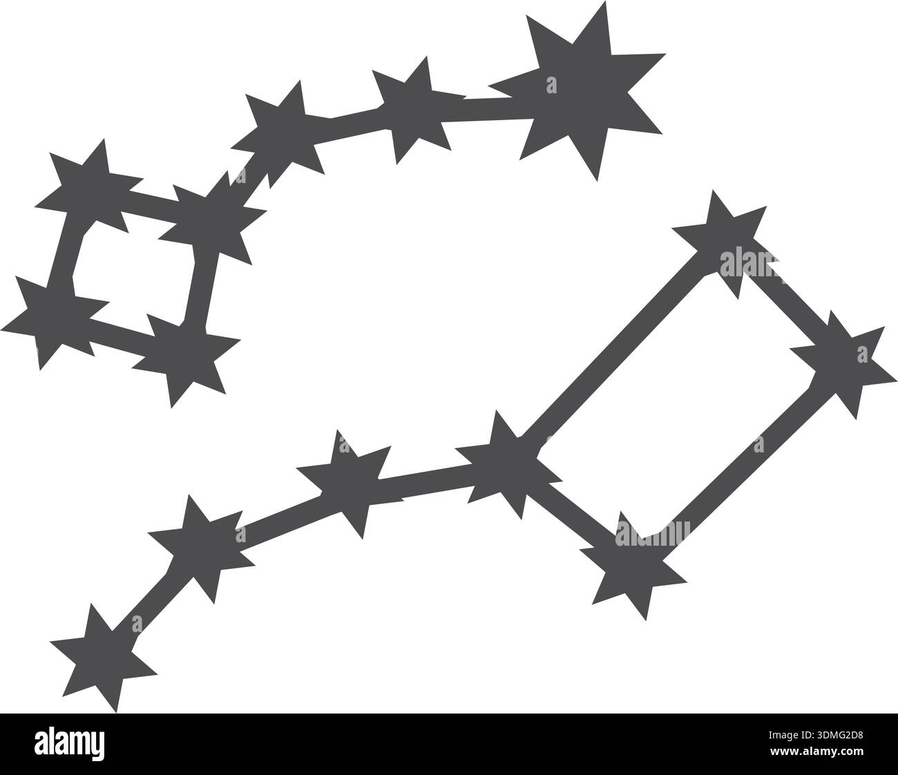 Constellation black icon. Big dipper stars symbol Stock Vector Image ...