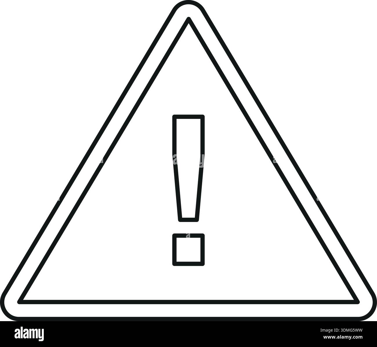 Attention line icon. Exclamation point in triangle sign Stock Vector