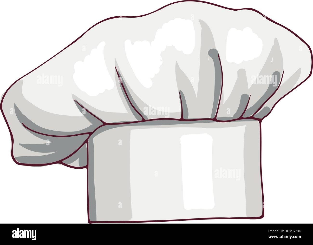 Chef hat icon. White textile cooking cap Stock Vector