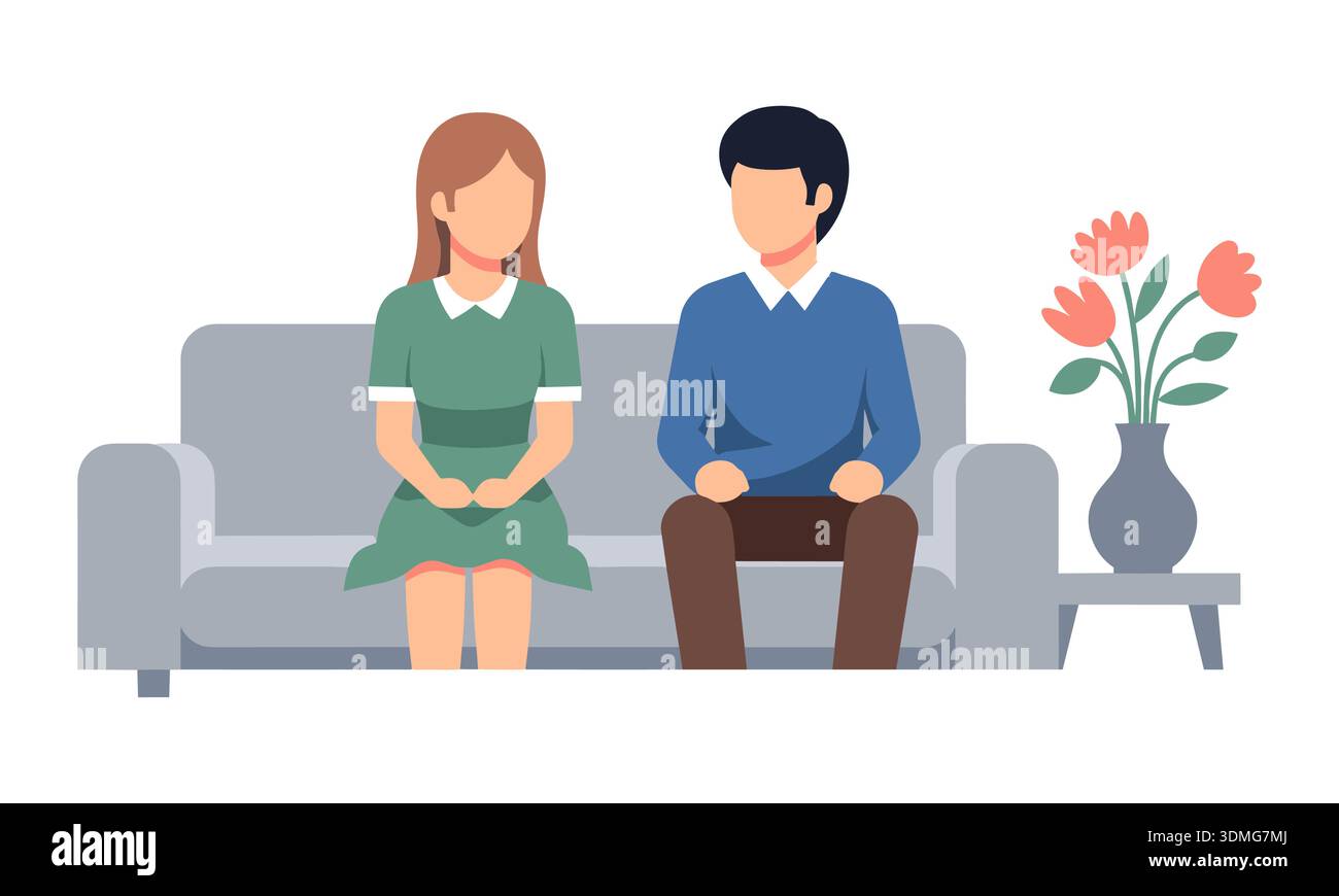 Flat vector design young character Stock Vector