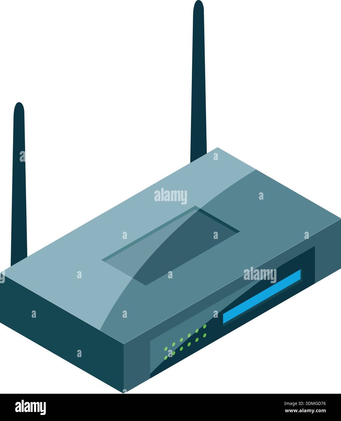Internet router isometric icon. Wireless hotspot network Stock Vector