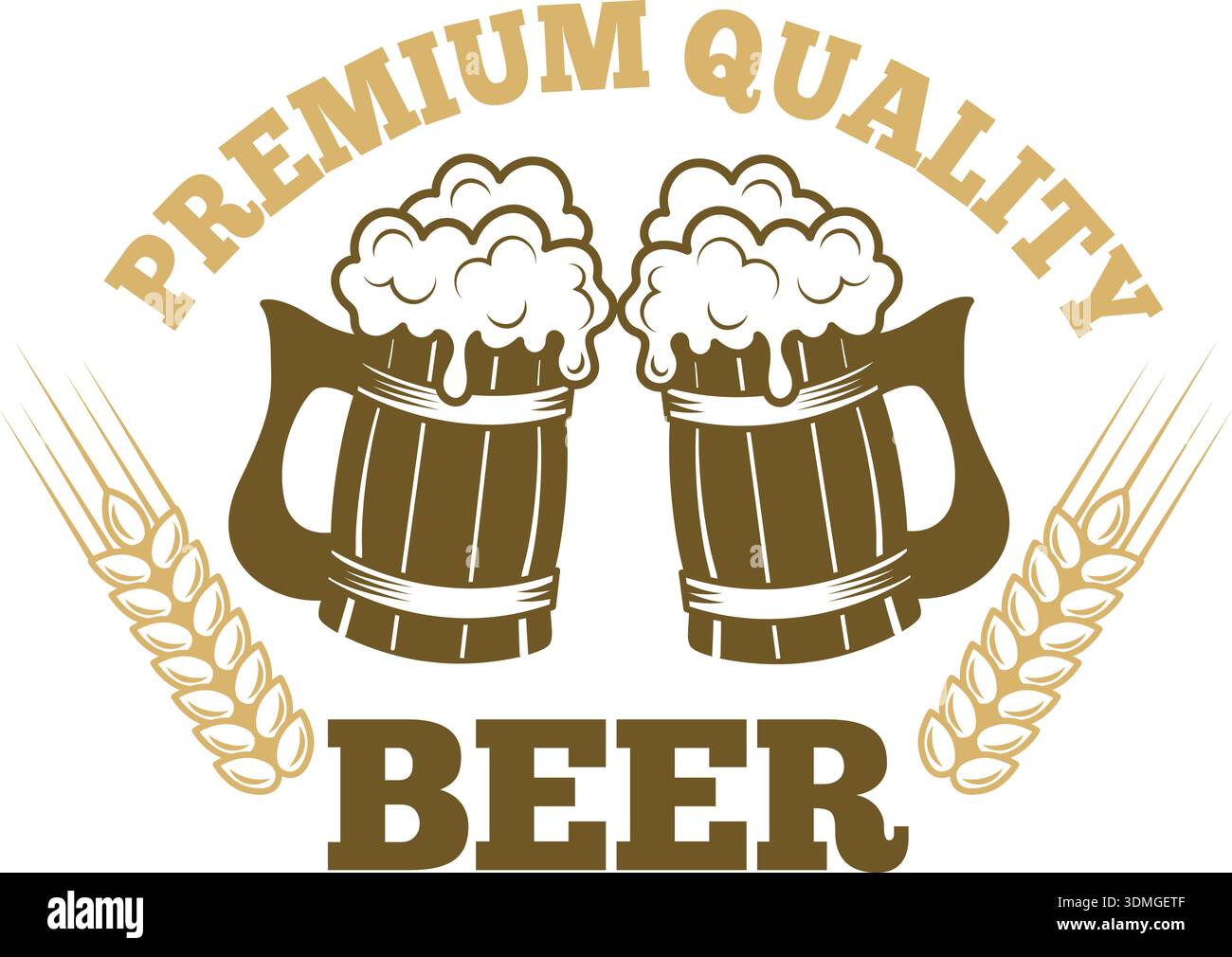Beer badge. Premium quality brewery product icon Stock Vector Image ...