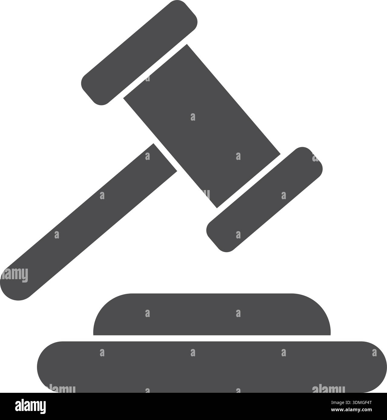 Judge gavel black icon. Auction hammer sign Stock Vector Image & Art ...