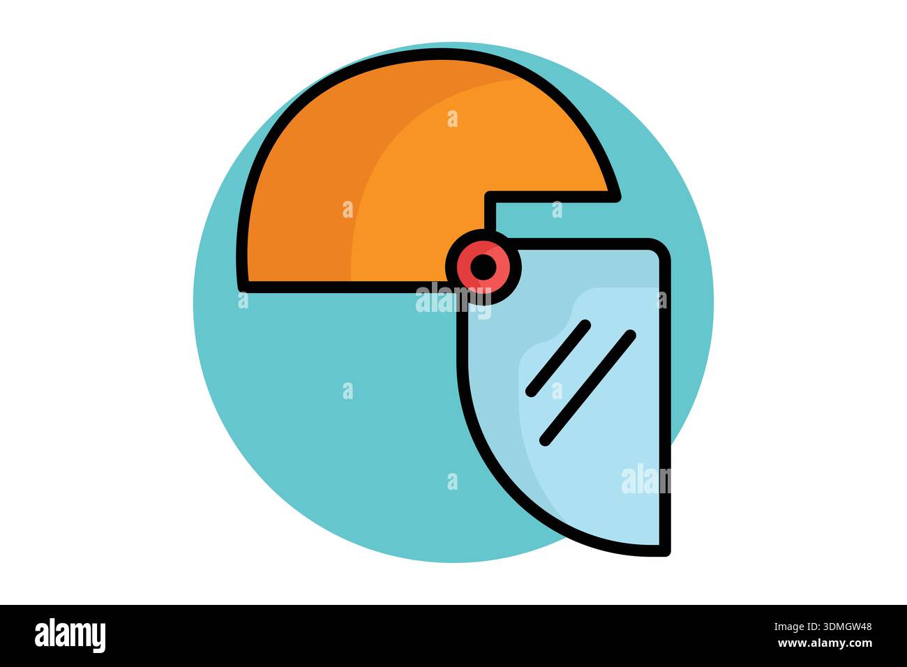 Face shield icon. colored icon style. icon related to work safety. work safety elements vector illustration Stock Vector
