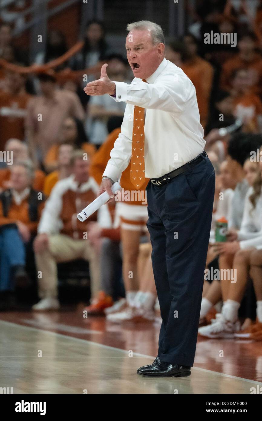 Feb 5, 2026. Head coach Vic Schaefer of the Texas Longhorns in action ...