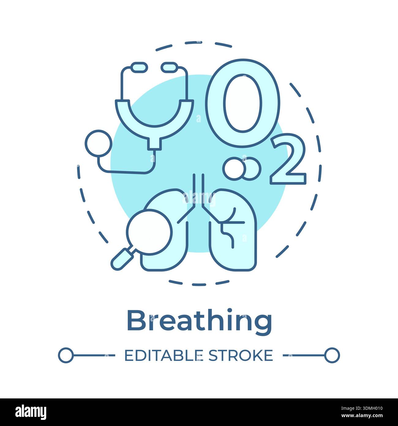 Breathing soft blue concept icon Stock Vector Image & Art - Alamy