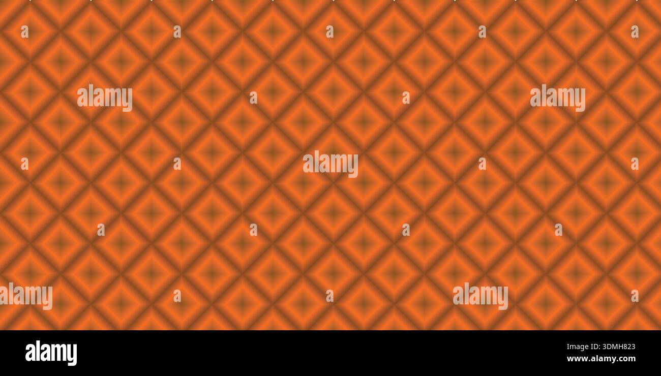 Seamless Orange Gradient Diamond Pattern Background. Stock Vector