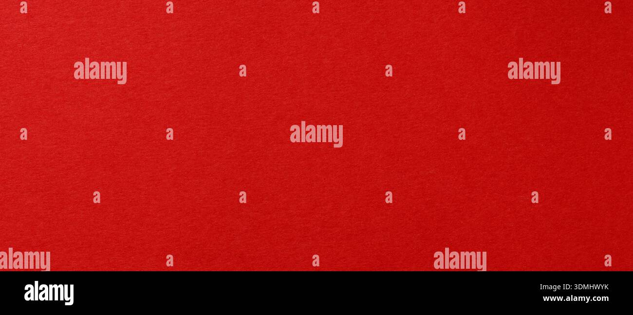 Bright Red Paper Texture Background with Natural Grain Pattern Copy Space Stock Photo
