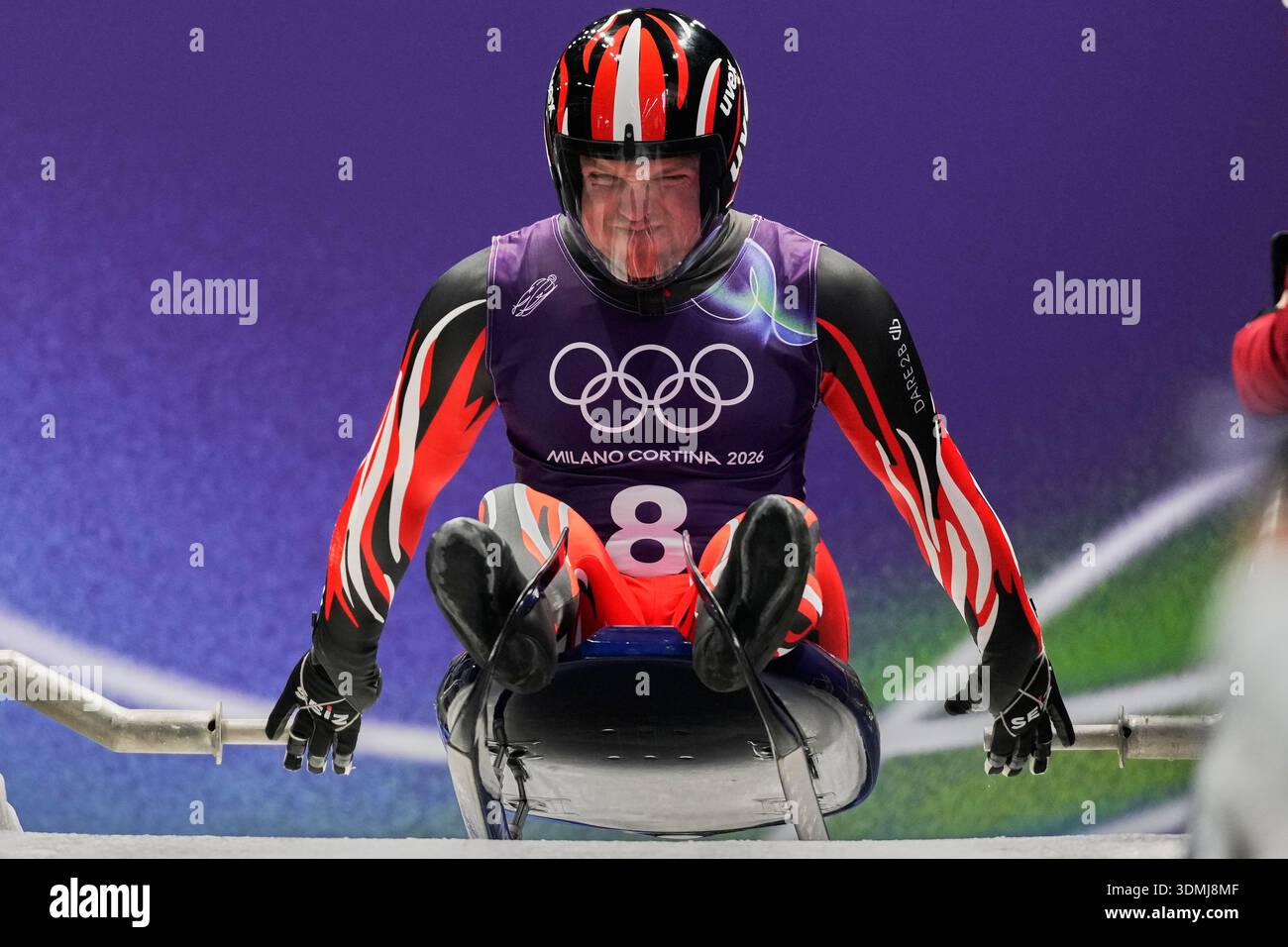 Austria's Wolfgang Kindl starts for a men's single luge training ...