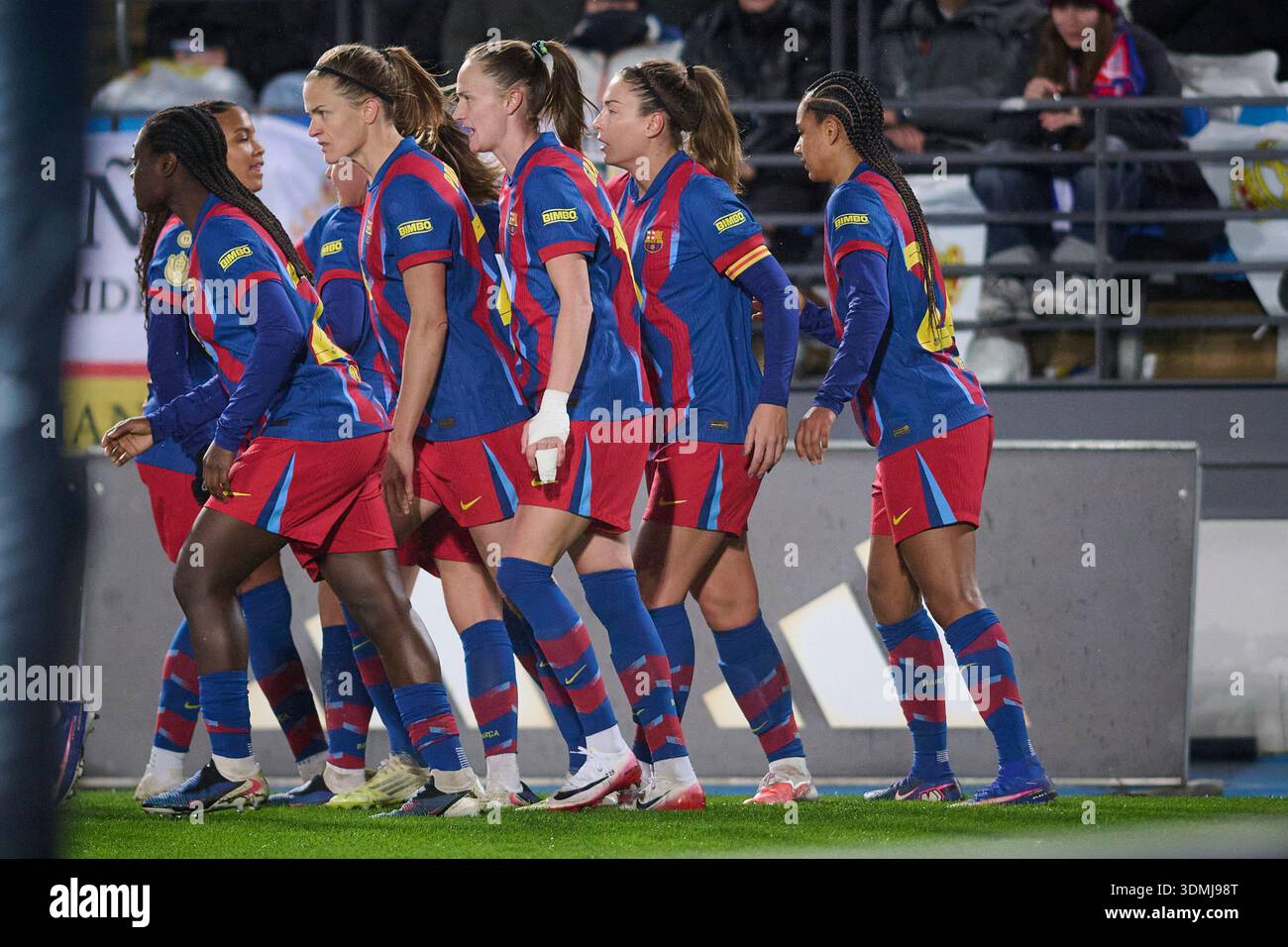 FC Barcelona’s players celebrate a goal Spanish Queens Cup 2025-2026 ...