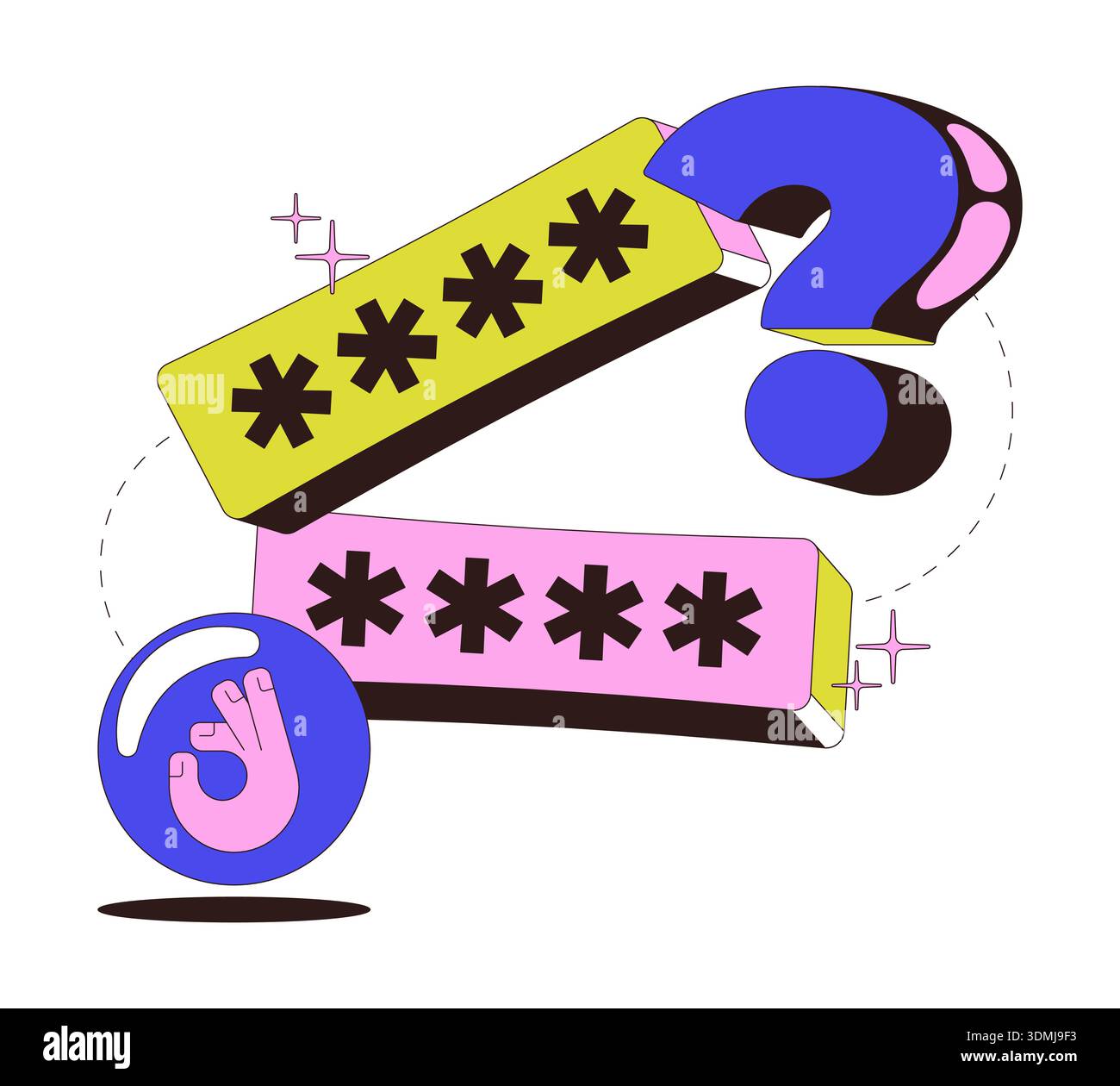 Password check modern onboarding illustration Stock Vector Image & Art ...