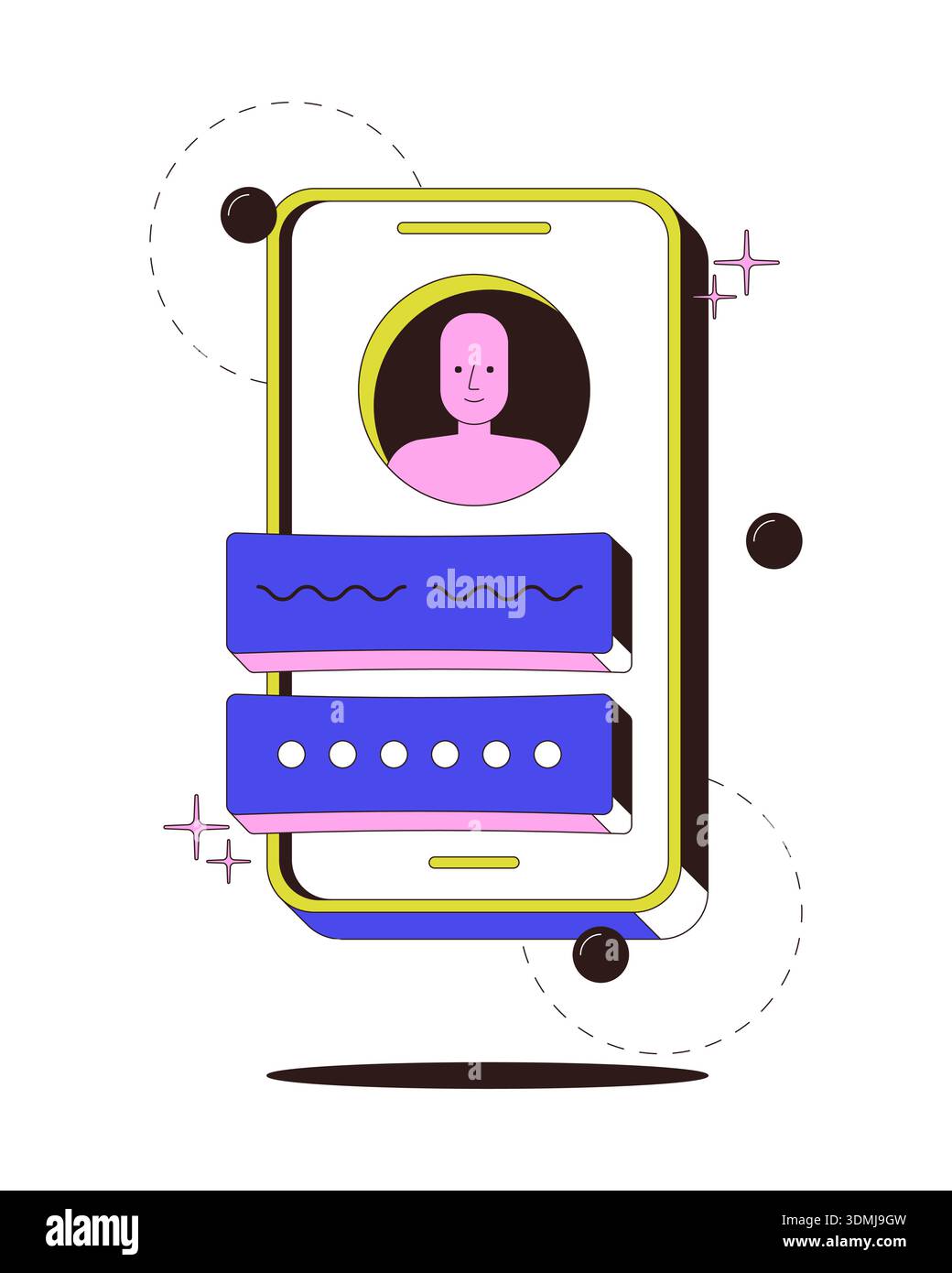 Account modern onboarding illustration Stock Vector