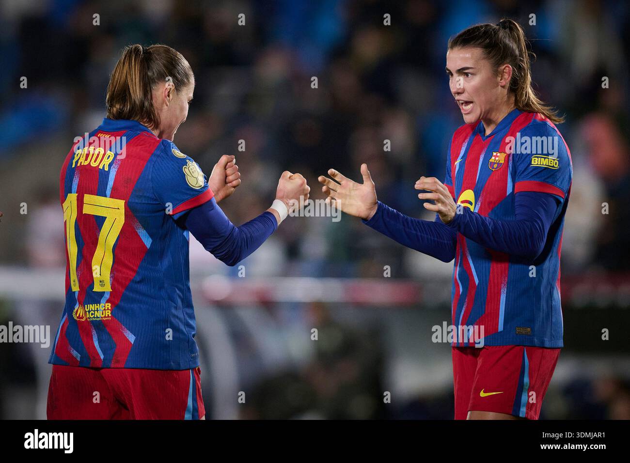 FC Barcelona s Ewa Pajor L And Patri Guijarro Celebrate A Win Spanish 
