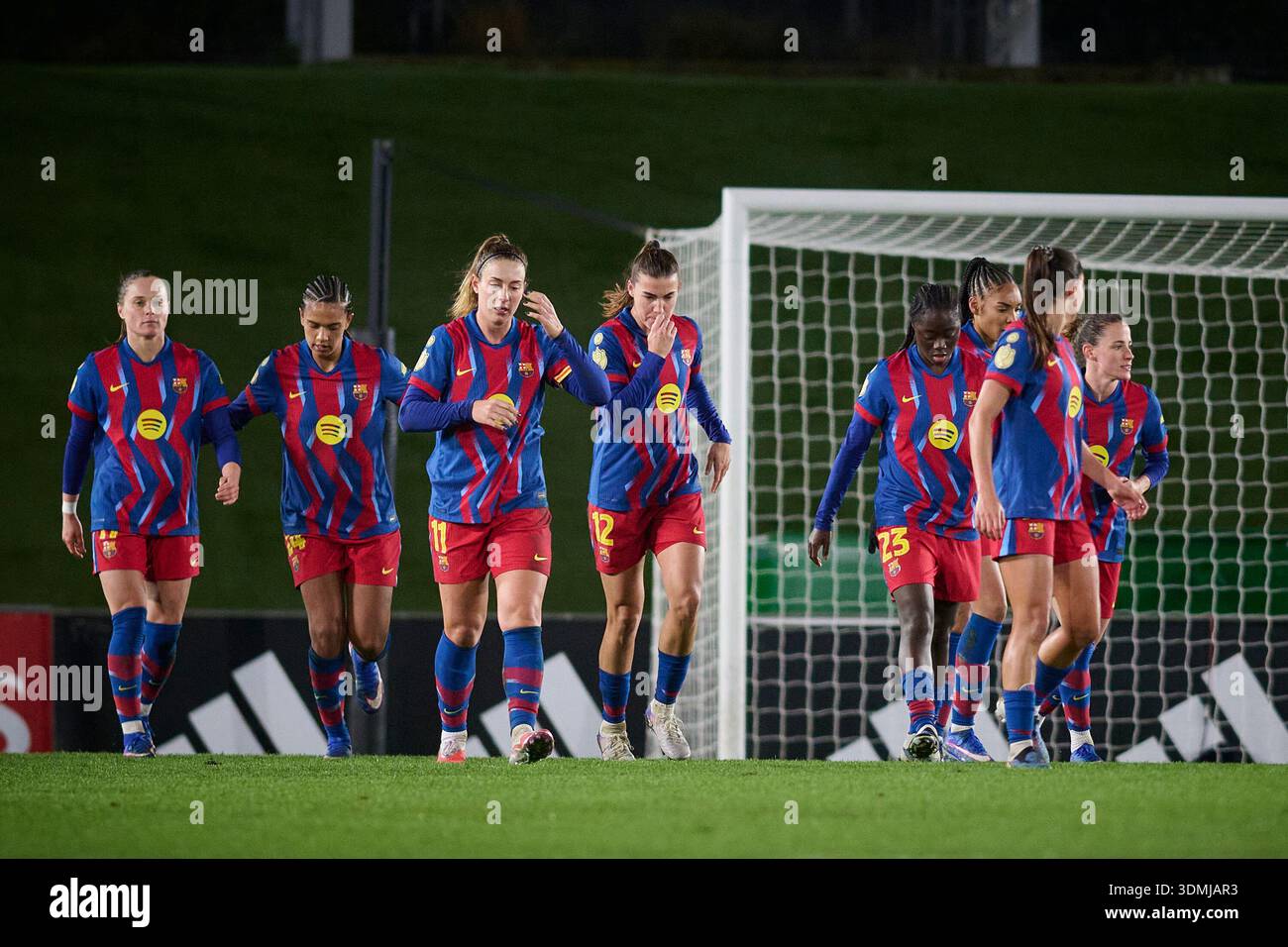 FC Barcelona’s players celebrate a goal Spanish Queens Cup 2025-2026 ...