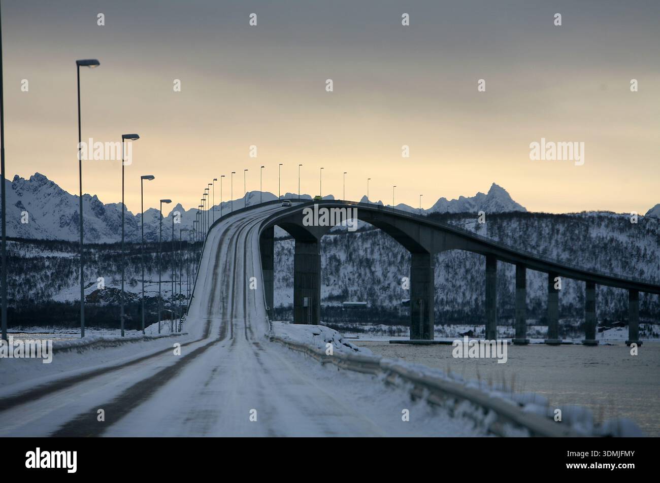 The Sortland Bridge was opened in 1975. It was one of four bridges that ...