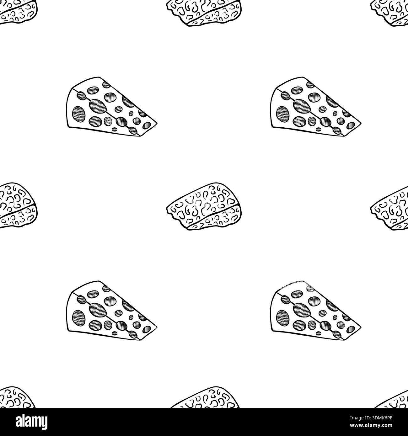 Cheese seamless Black and White Stock Photos & Images - Alamy